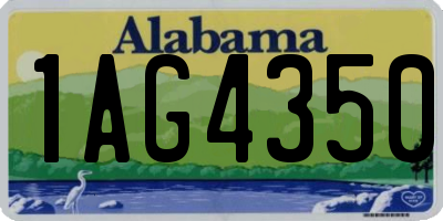 AL license plate 1AG4350