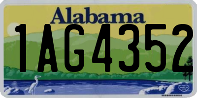 AL license plate 1AG4352