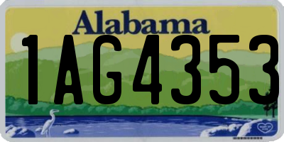 AL license plate 1AG4353