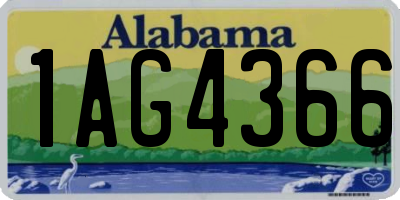 AL license plate 1AG4366