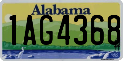 AL license plate 1AG4368