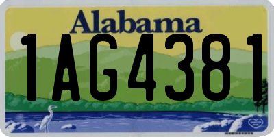 AL license plate 1AG4381