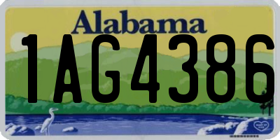 AL license plate 1AG4386