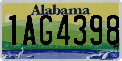 AL license plate 1AG4398