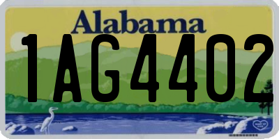 AL license plate 1AG4402
