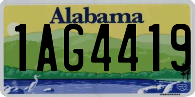 AL license plate 1AG4419