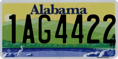 AL license plate 1AG4422