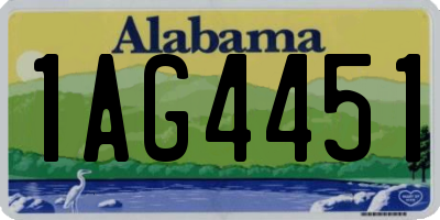 AL license plate 1AG4451