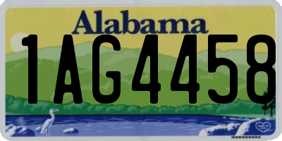 AL license plate 1AG4458