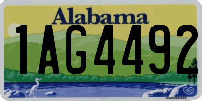 AL license plate 1AG4492