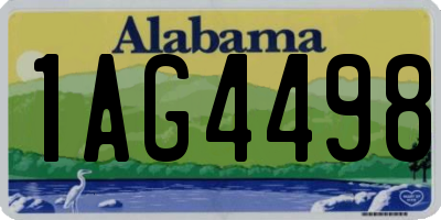 AL license plate 1AG4498