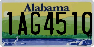 AL license plate 1AG4510