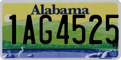 AL license plate 1AG4525