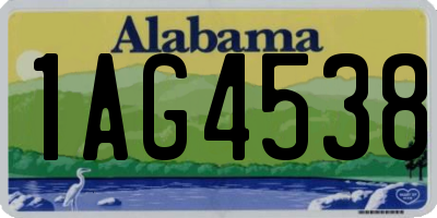 AL license plate 1AG4538