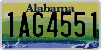 AL license plate 1AG4551