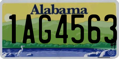AL license plate 1AG4563