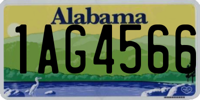 AL license plate 1AG4566