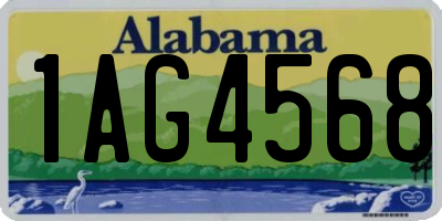 AL license plate 1AG4568