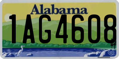 AL license plate 1AG4608