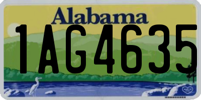 AL license plate 1AG4635