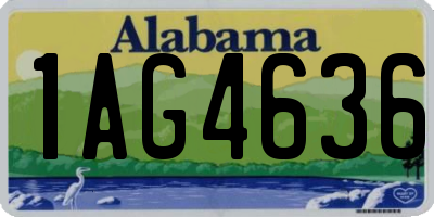 AL license plate 1AG4636
