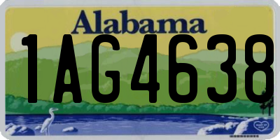 AL license plate 1AG4638