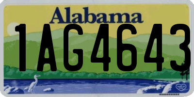 AL license plate 1AG4643