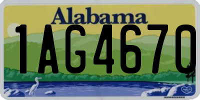 AL license plate 1AG4670