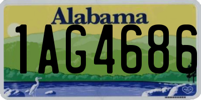 AL license plate 1AG4686