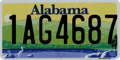 AL license plate 1AG4687