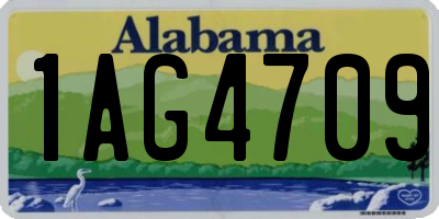 AL license plate 1AG4709