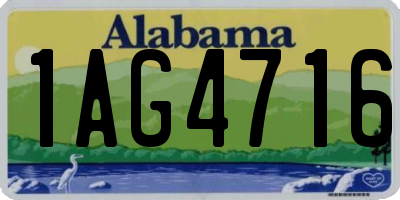 AL license plate 1AG4716