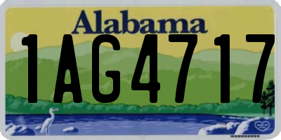 AL license plate 1AG4717