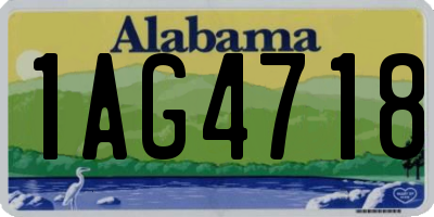 AL license plate 1AG4718