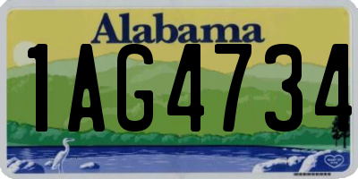 AL license plate 1AG4734