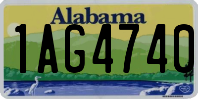 AL license plate 1AG4740