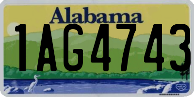 AL license plate 1AG4743