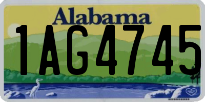 AL license plate 1AG4745