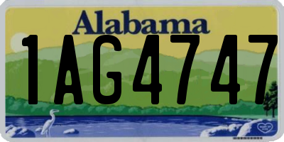 AL license plate 1AG4747