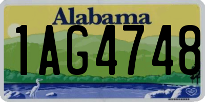 AL license plate 1AG4748