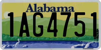 AL license plate 1AG4751
