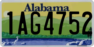 AL license plate 1AG4752