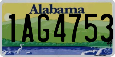AL license plate 1AG4753