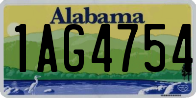 AL license plate 1AG4754