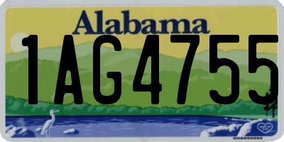 AL license plate 1AG4755