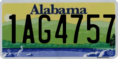 AL license plate 1AG4757