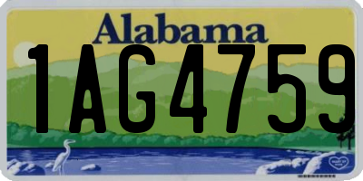 AL license plate 1AG4759