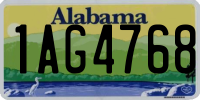 AL license plate 1AG4768