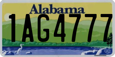 AL license plate 1AG4777