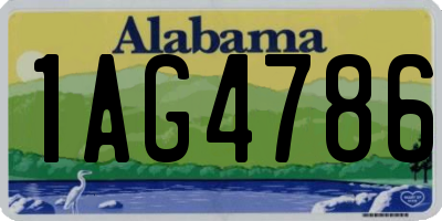 AL license plate 1AG4786